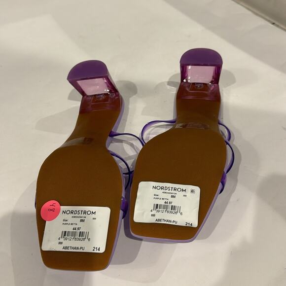 Abound NWT Clear Strappy Sandals with acrylic Heels - Picture 6 of 7